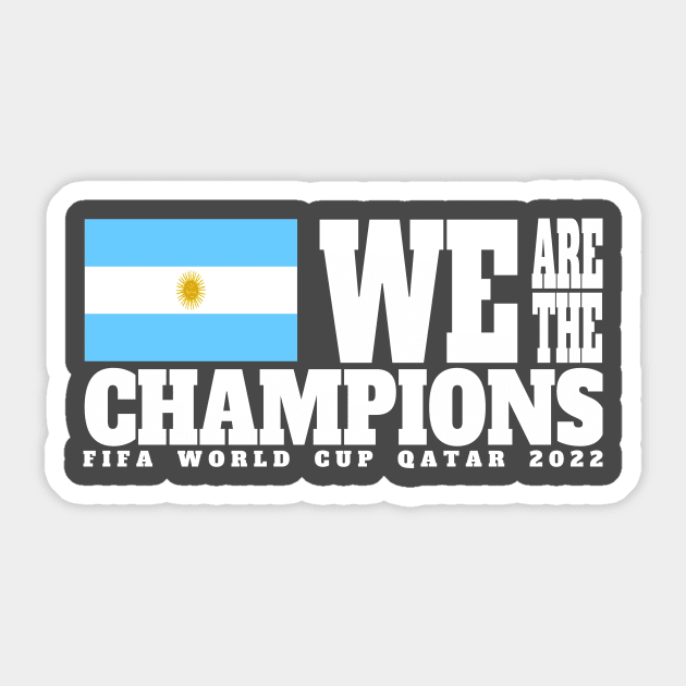 Fifa World Cup Qatar 2022 Champions - Argentina - Dark Color Edition Sticker by felinfelix